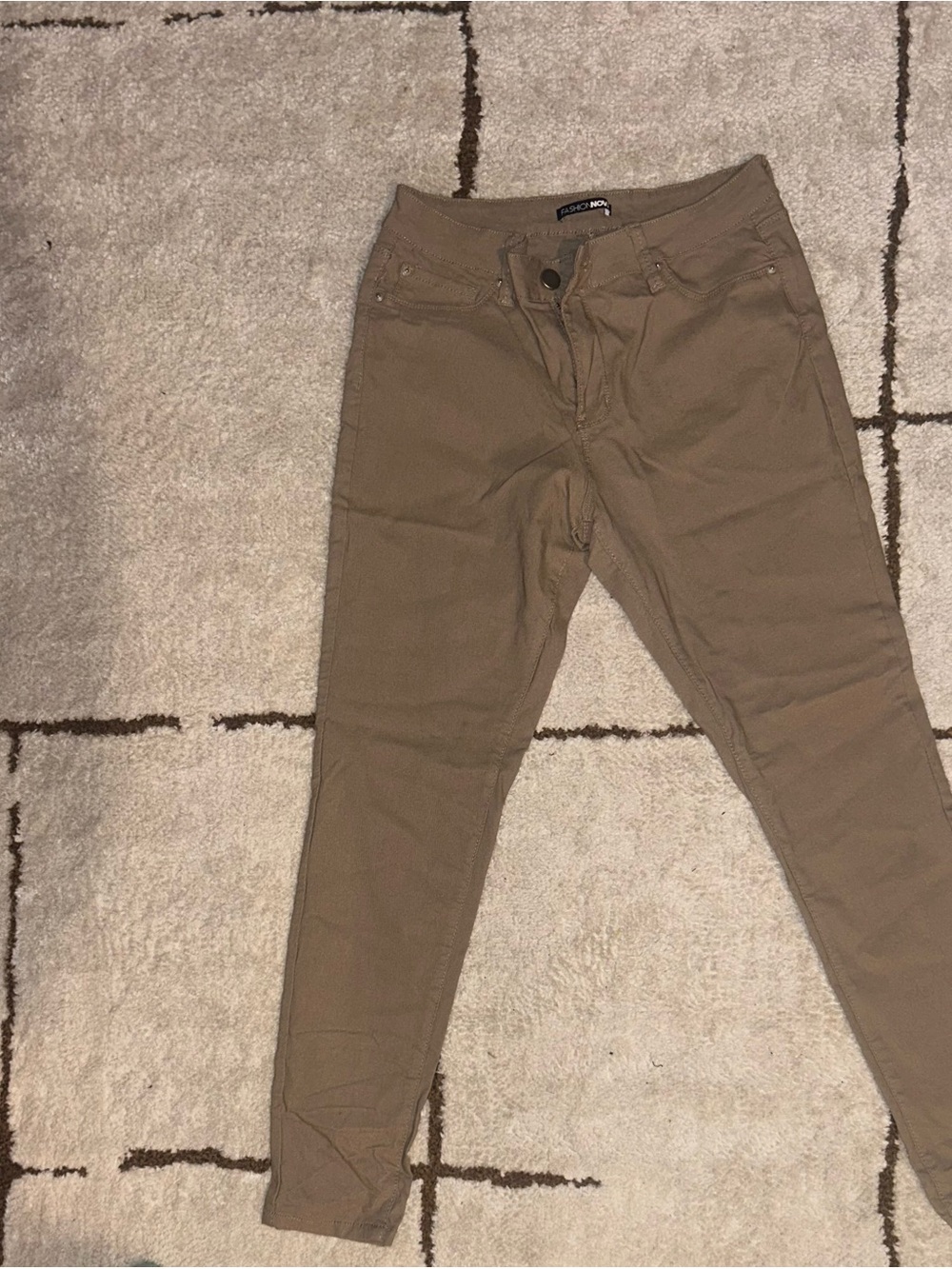 Fashion Nova Women’s Tan Skinny Jeans